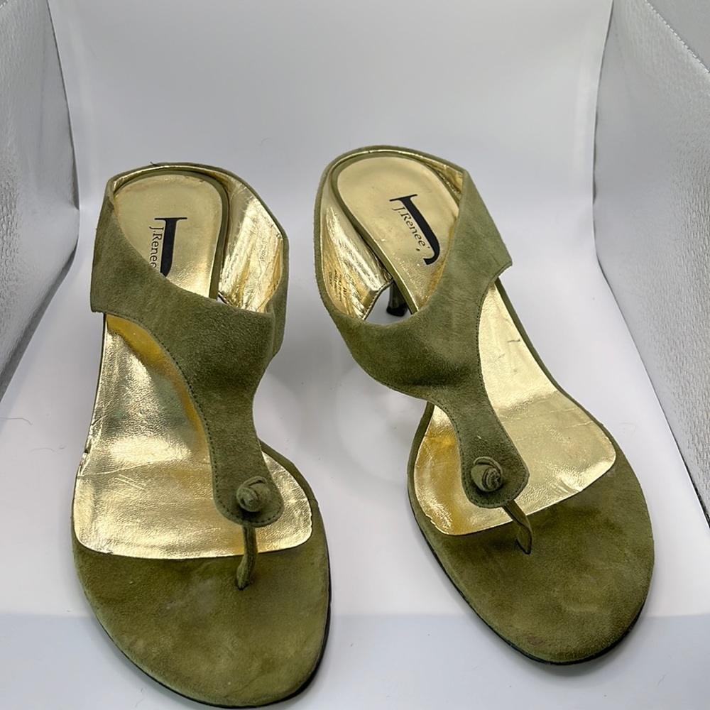 Olive suede J Renee Sandals